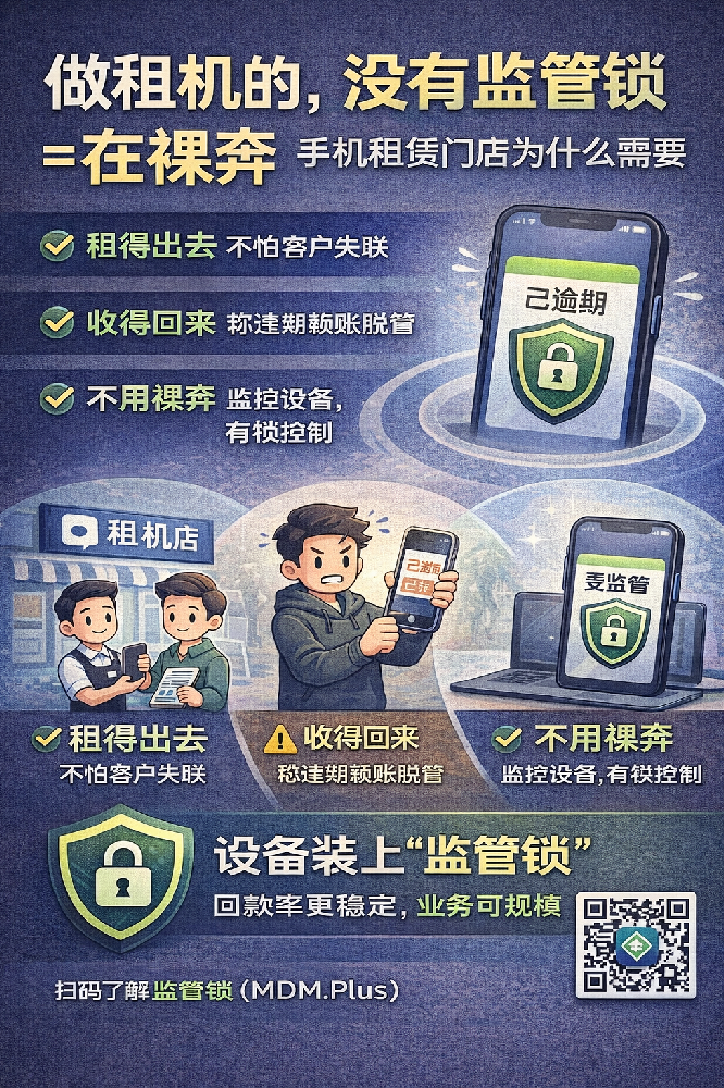 做租机的，没有监管锁=在裸奔：手机租赁回款率与设备资产风控